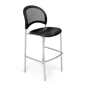  OFM Moon Cafe Height Plastic Chair Silver Base Putty 338S 