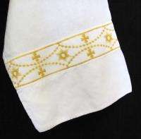 White LINEN ALB GOLD EMBROIDERY Clergy Priest Vestment Church Apparel 