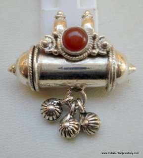 sterling silver box pendant taviz amulet rajasthan india  