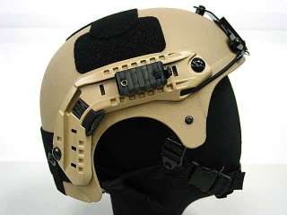 Airsoft IBH Helmet with NVG Mount & Side Rail Tan  