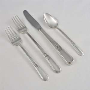   Edwards, Silverplate 4 PC Setting, Viande/Grille Size, Modern Blade