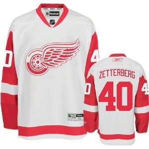Henrik Zetterberg Premier Jersey Detroit Red Wings #40 White Premier 