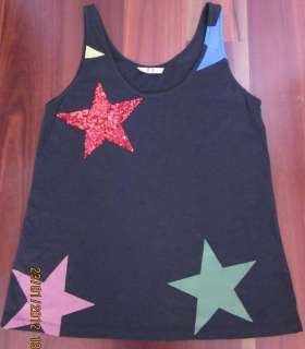 SASS & BIDE FAMOUS STAR EMBELLISHED SINGLET T SHIRT LARGE AS NEW 