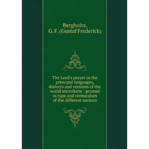   of the different nations G. F. (Gustaf Frederick) Bergholtz Books