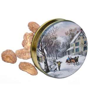 lb Bavarian Style Cinnamon Roasted Peanuts Tin   Currier & Ives 