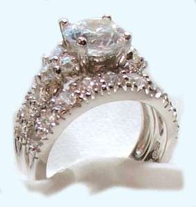 Vintage Style 3ct Cubic Zirconia Engagement Wedding Ring Set 5,6,7,8,9 
