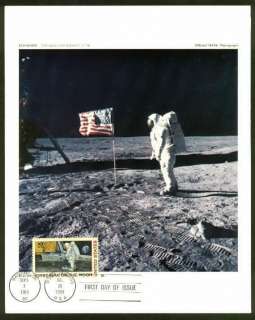 C76 1969 NASA PHOTO FDC Moon Landing Buzz Aldrin #1  