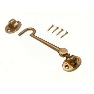  CABIN HOOK AND EYE 100MM 4 INCH SOLID POLISHED BRASS WITH 