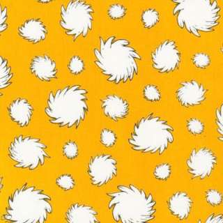 FQ Dr. Seuss The Lorax Truffula Tufts Sunburst Yellow Organic Cotton 