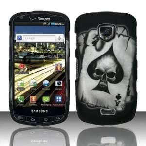 For Samsung Droid Charge i520 (Verizon) Rubberized Spade Skull Design 