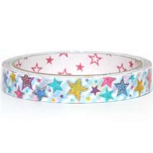  white Sticky Deco Tape with colourful stars Toys & Games