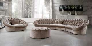 Vig Furniture Cosmopolitan   Fabric Sectional Sofa, Chair And Round 