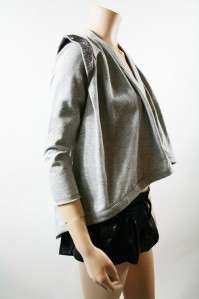 NEW Alice Olivia Grey Studs Shoulder Cardigan/Jacket M  