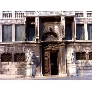  The Facade of a Renaissance Building in Venice, with 