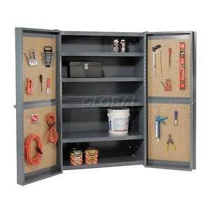   Duty Storage Cabinet With Pegboard Panels 38x24x72