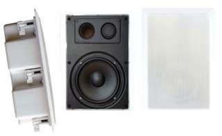 PAIR NEW PYLE 8 800w IN WALL WHITE HOME AUDIO SPEAKERS  