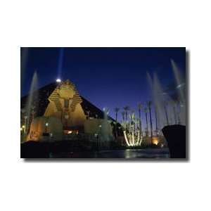  Nightime View Of The Luxor Hotel Las Vegas Strip Giclee 
