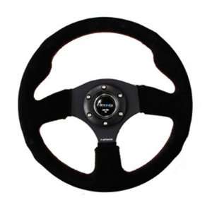 NRG Steering Wheel Race Sport 320mm Suded with Red Stitching (Part ST 