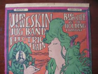   Rock poster Jim Kweskin jug band Big Brother & Holding Co Janis Joplin