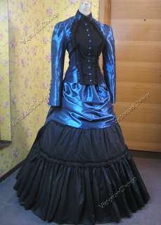 Victorian French Bustle Dress Ball Gown Cosplay 139 L  