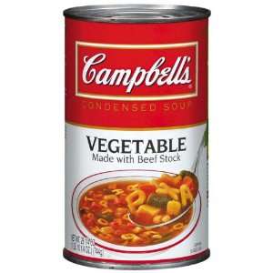 Campbells Condensed Soup Vegetable with Beef Stock   12 Pack  