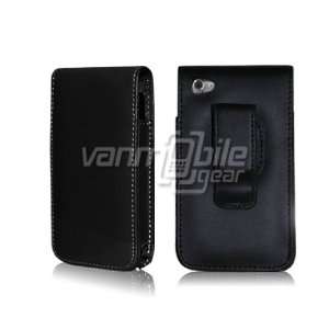    BLACK LEATHER HOLSTER CASE for APPLE IPOD TOUCH 4 