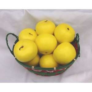  12 Piece Yellow Apple Decorative Fruit