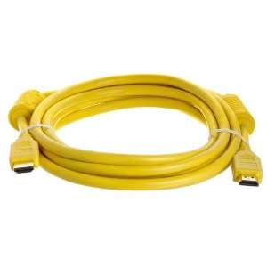     High Speed HDMI Cable with Ferrite Cores 28AWG, Yellow (10 Feet