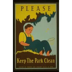  WPA Poster Please keep the park clean