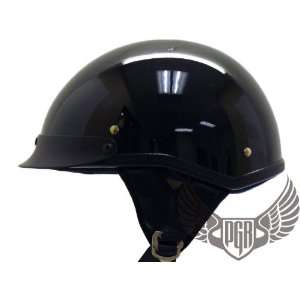   shorty Helmet DOT approved Cruiser (Medium, Gloss Black) Automotive