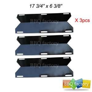 91231(3 pack) BBQ Gas Grill Heat Plate Porcelain Steel 