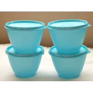  Tupperware Fridge Bowls Set in Aqua with Aqua Seals 