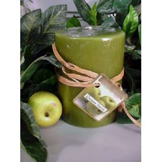  Granny Smith Apple fruit Scented Round Pillar Candle 23 Oz 