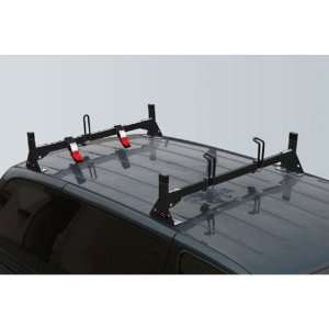 Black H1 Steel Universal Van Roof Rack 2 Bar Low Profile ladder 42 45 