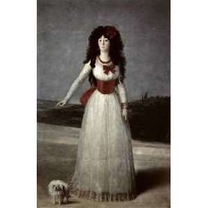  13th Duchess of Alba by Francisco De Goya. Size 14.25 X 22 