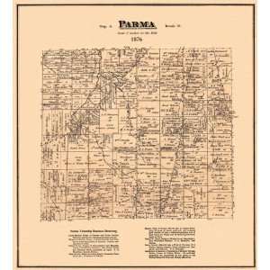 PARMA TOWNSHIP OHIO (OH) LANDOWNER MAP 1876