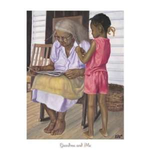   Grandma And Me   Artist Gregory Myrick   Poster Size 8 X 10 inches