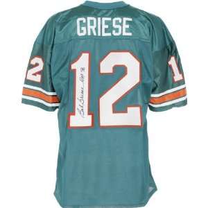  Bob Griese Autographed Jersey  Details Teal, Custom 