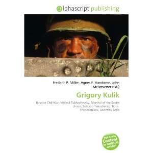  Grigory Kulik (9786133755628) Books
