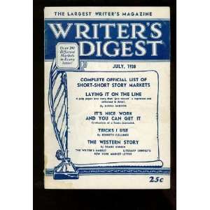   Writers Digest 1938  July Contributors include Frank Gruber. Books