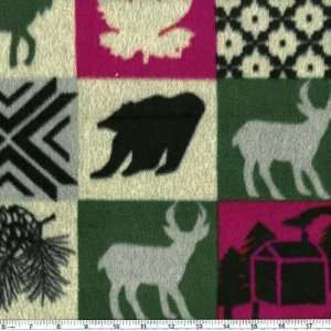  60 Wide Arctic Fleece Natures Patchwork Fabric By The 