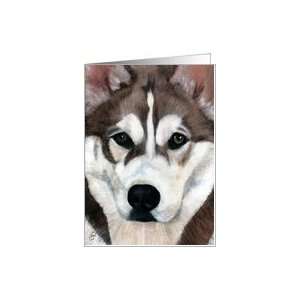  Siberian Husky Announcement Invitation Card Health 