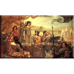  Lancelot and Guinevere 30x18 Streched Canvas Art by Draper 