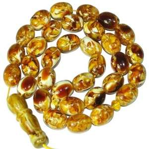 12x16mm Yellow Amber Oblong Gemstone Necklace 22  