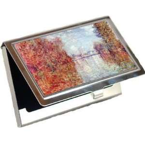  Autumn In Argenteuil By Claude Monet Business Card Holder 