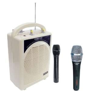 Pyle Speaker and Mic System Package   PWMA100 Rechargeable Portable PA 