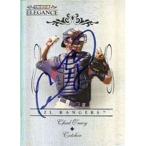  Chad Tracy Signed Rangers 2007 Tristar Elegance Card 