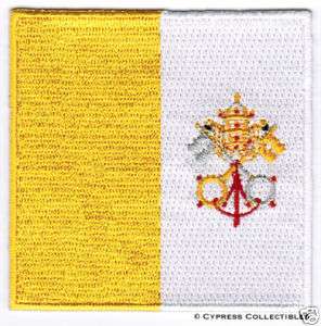 VATICAN CITY FLAG EMBROIDERED PATCH POPE HOLY SEA JESUS  