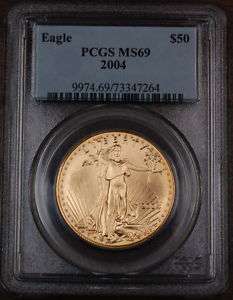 2004 $50 Gold American Eagle Coin, PCGS MS 69  