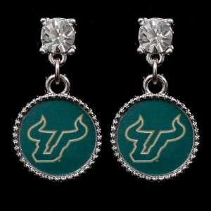  South Florida Bulls Crystal Stud Dangle Earrings Sports 